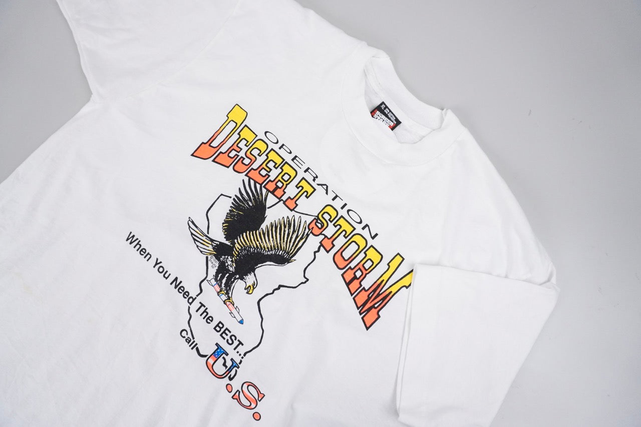 90s Screen stars Operation Desert Storm T-shirt White Multi XL