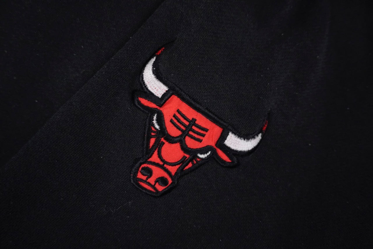 90s Starter Chicago Bulls NBA Hoodie Black Red S/M