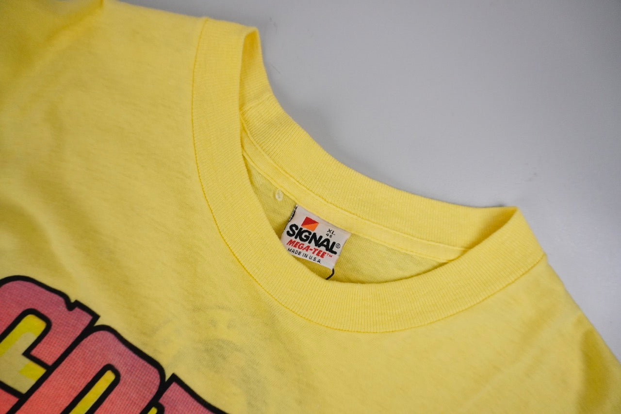 80s Signal made in USA T-shirt Yellow  XL