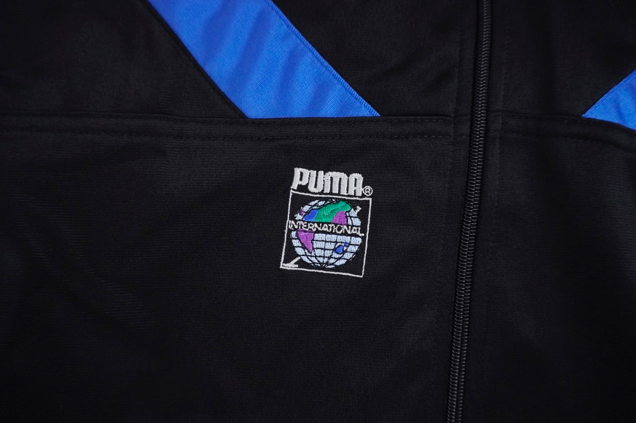 90s Puma Trackjacket Black Turquoise, purple M/L