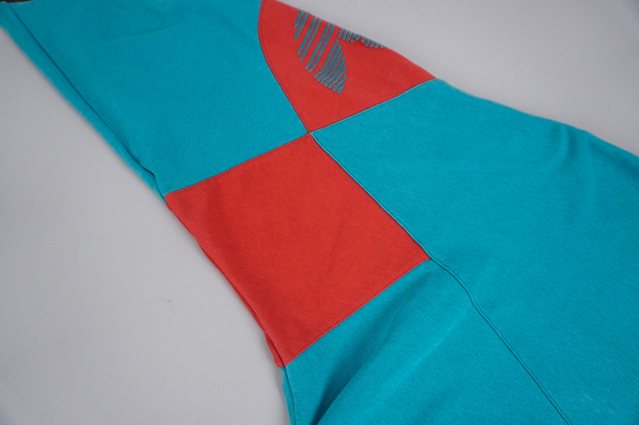 00s Adidas Sweatshirt Turquoise Red L