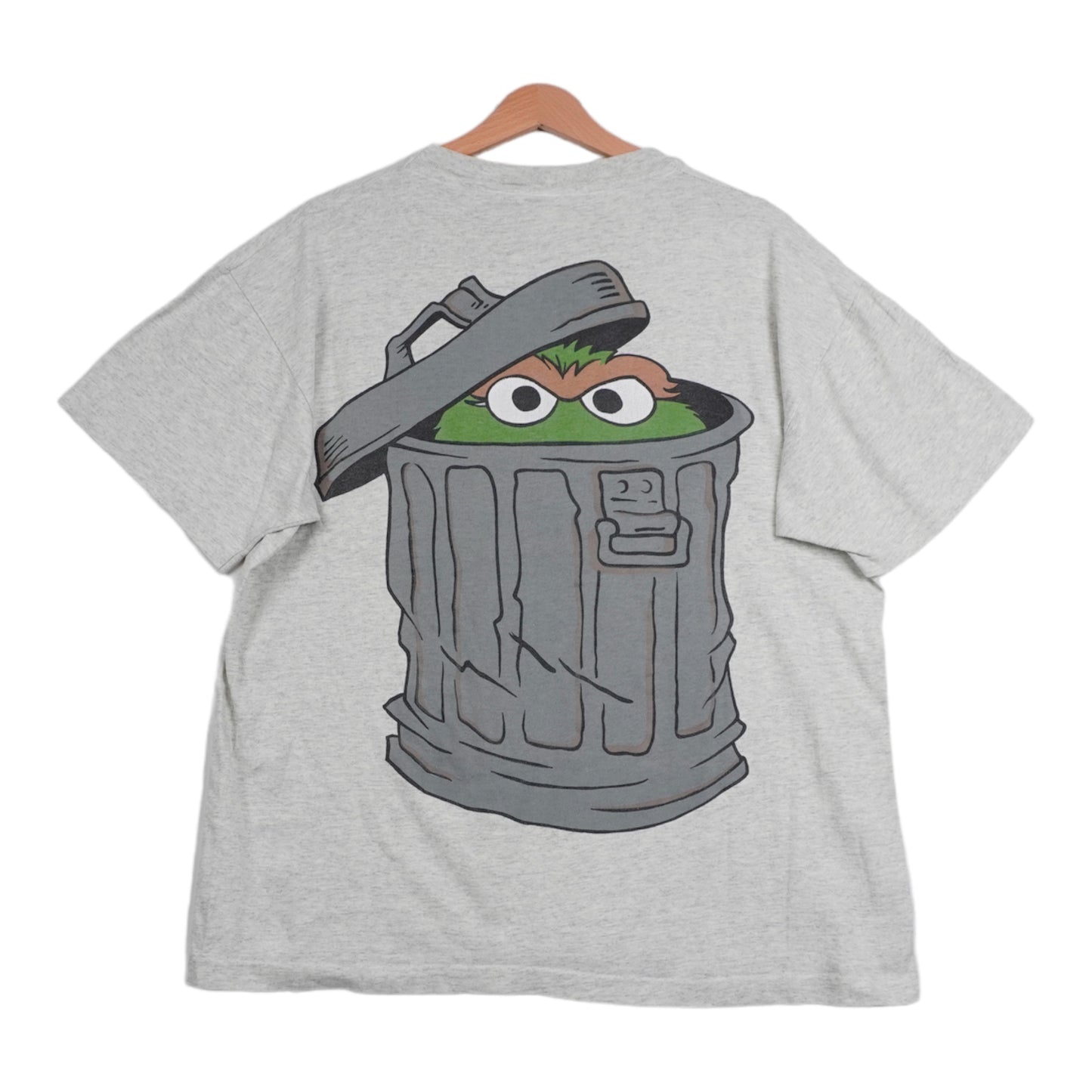 90s Oscar the Grouch Sesame Street Anvil T-shirt White Multi L