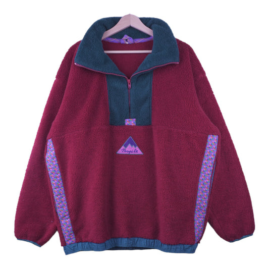 90s Helly Hansen  Fleece Red Green L