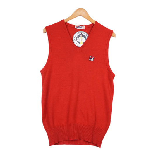 80s Fila Sweater Vest Red Red M/L
