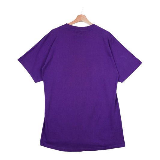 90s Logo 7 LA Lakers NBA T-shirt Purple  L