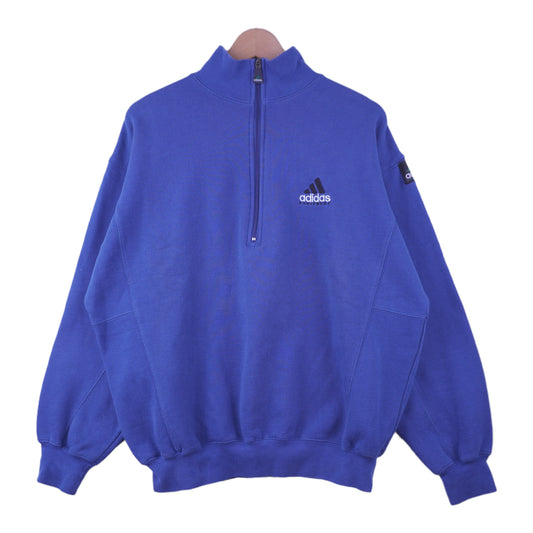 90s Adidas Equipment Pullover Blue M