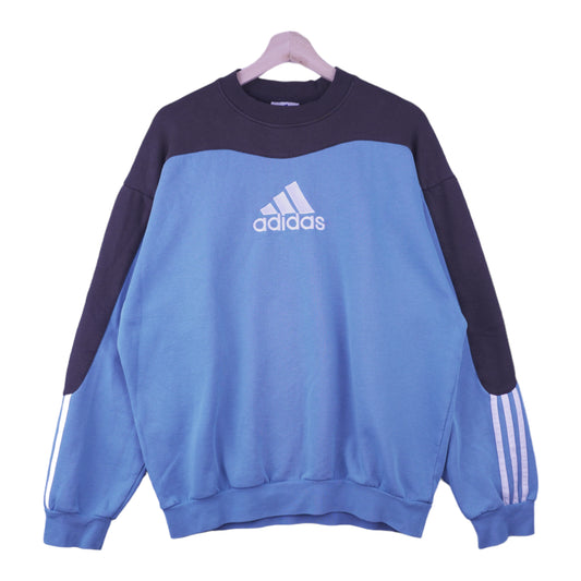 90s Adidas Sweater Blue Black M