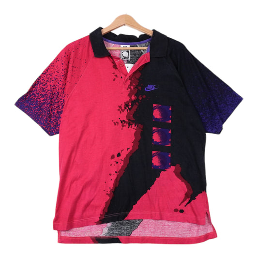 90s Nike Challenge Court T-shirt Black Pink L