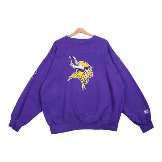 90s Lee Sport Minnesota Vikings NFL Sweatshirt Purple L