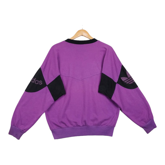 00s Adidas Sweatshirt Purple Black S/M