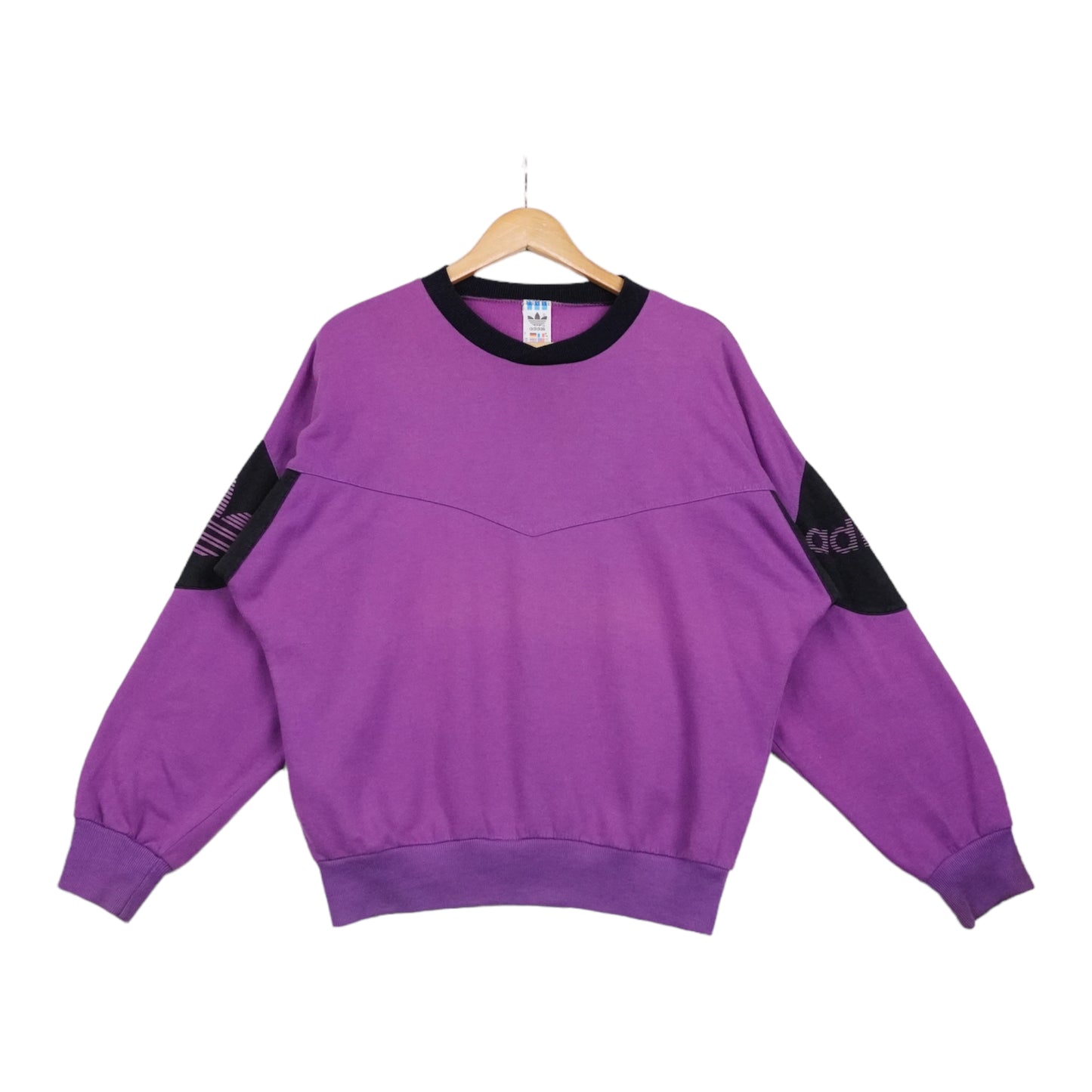 00s Adidas Sweatshirt Purple Black S/M