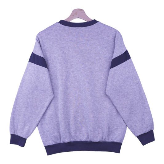 90s Adidas  Sweater  Grey Navy Blue S