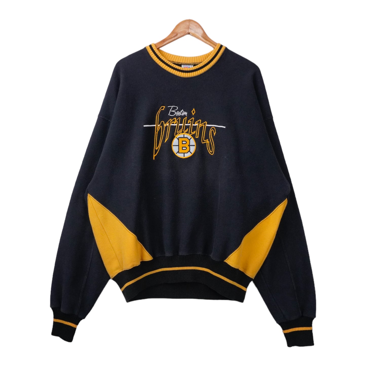 90s The Game Boston Bruins NHL Sweatshirt Black Yellow