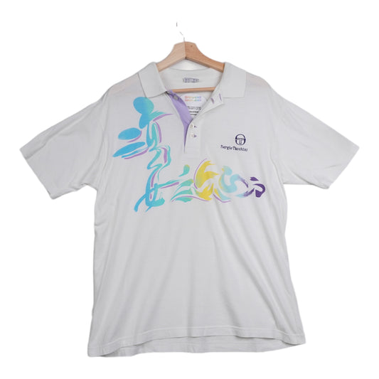 80s White Sergio Tacchini Poloshirt