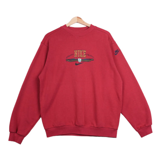 90s Red Nike Spellout Sweatshirt