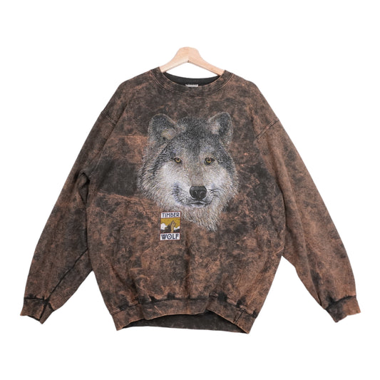 90s Brown Oneita Wolf Sweatshirt