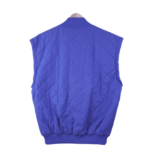 90s Fila Magic Line Crazy Fleece Vest Blue Pink XL