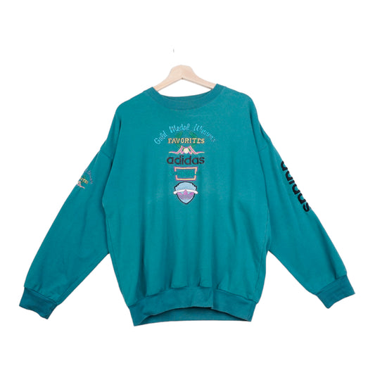 90s Green Adidas Competition Sweatshirt