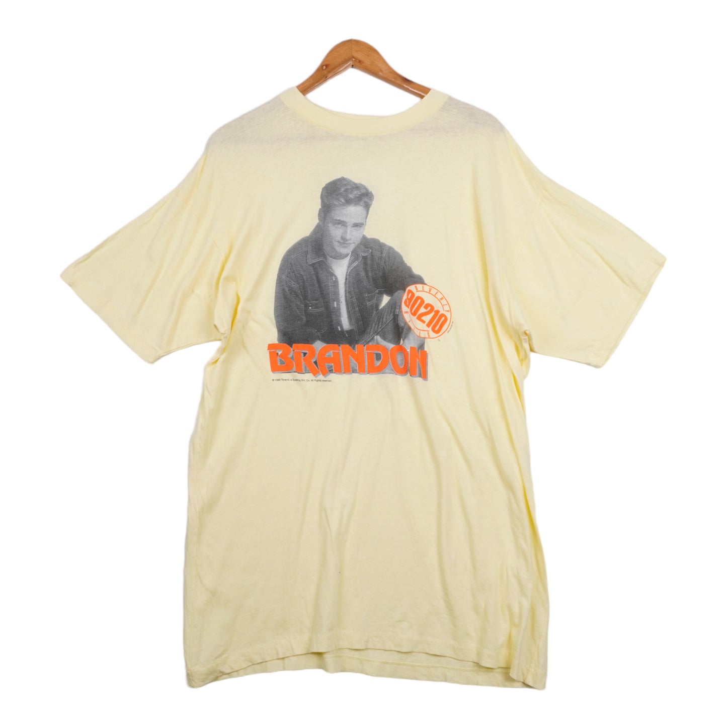 90s Yellow Brandon Walsh Beverly Hills 90210 T-shirt