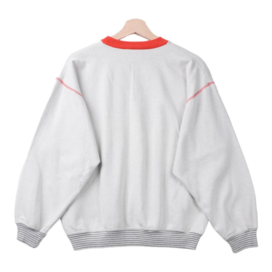 90s Adidas Natural Grey Club Sweatshirt Grey Red