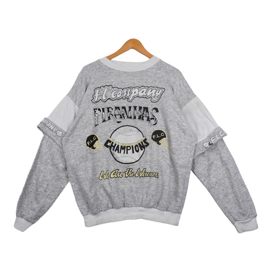 80s Grey Unbranded Longsleeve