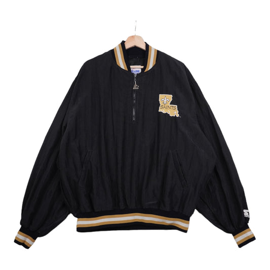 90s Starter New Orleans Saints NFL Jacket Black  XL