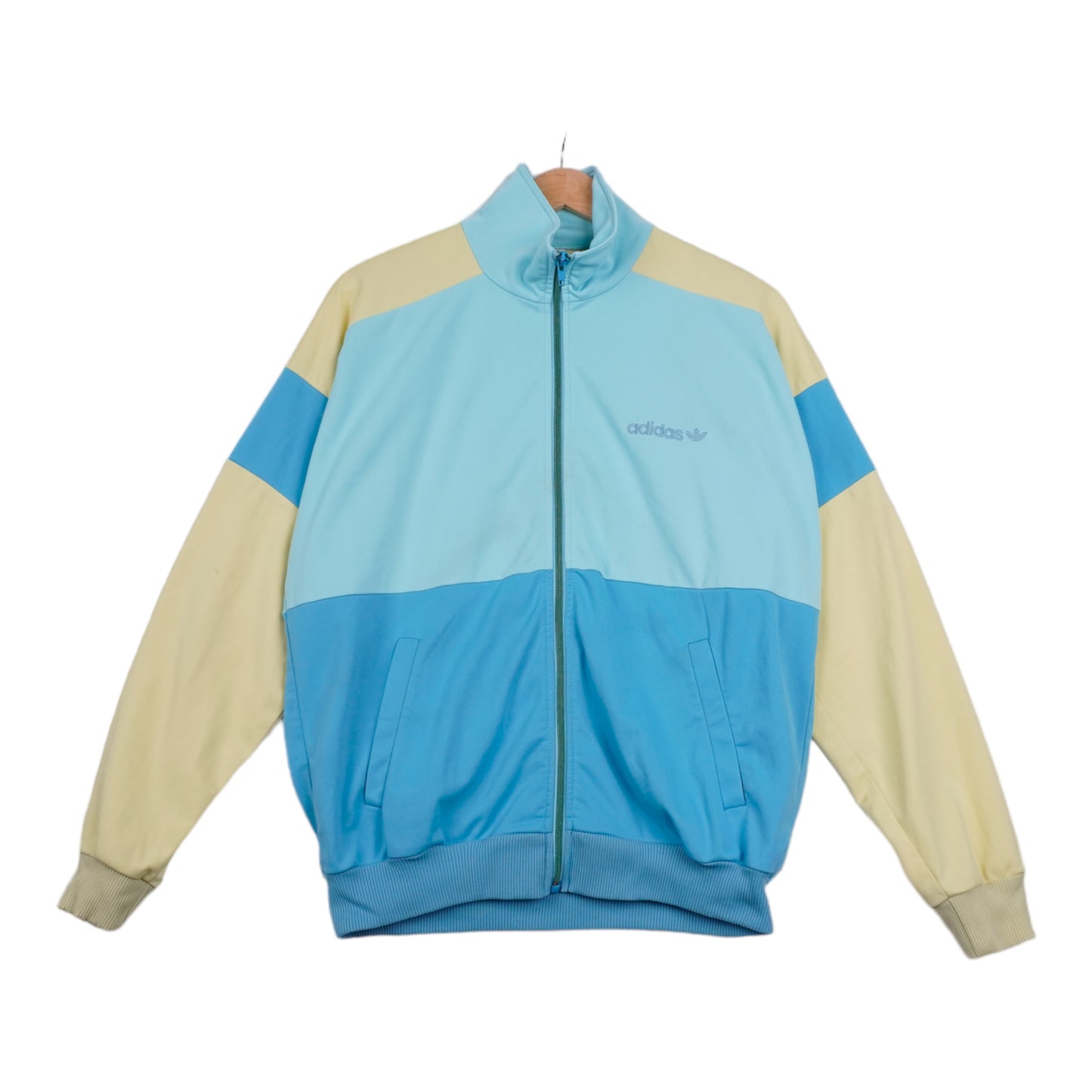 90s Adidas Trackjacket Light blue, blue Yellow M