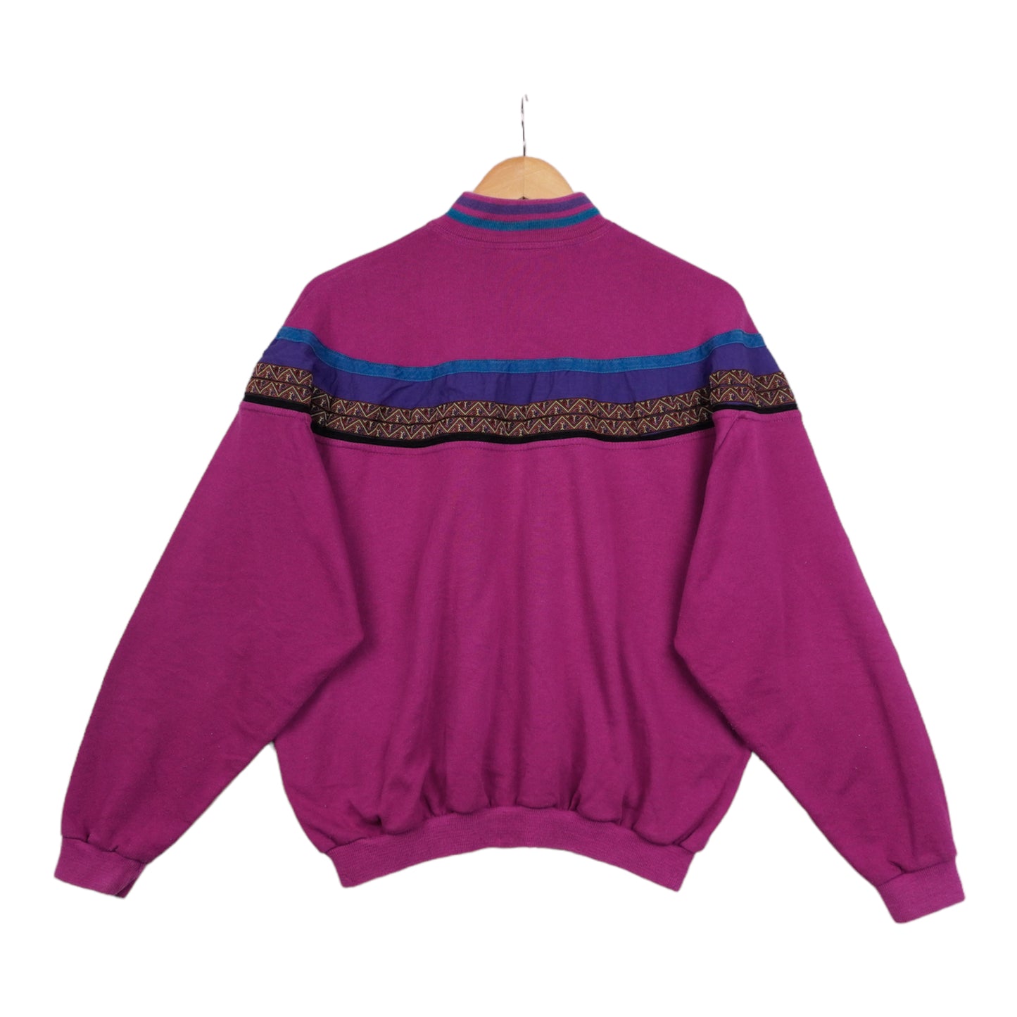 80s Adidas Longsleeve Purple Multi-colored S/M