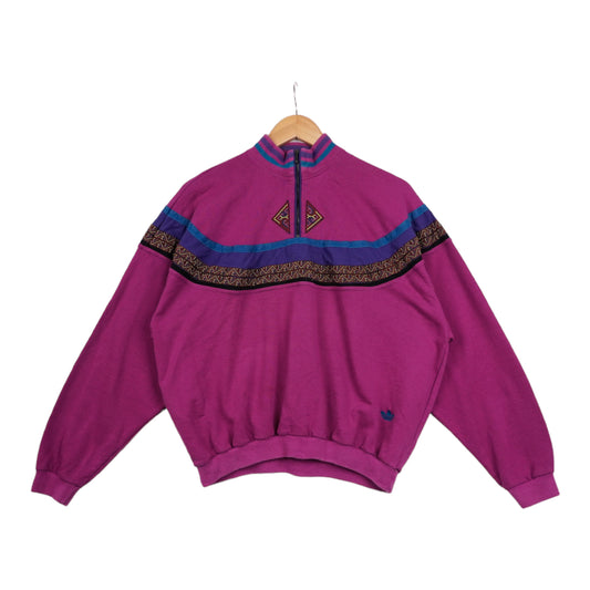 80s Adidas Longsleeve Purple Multi-colored S/M