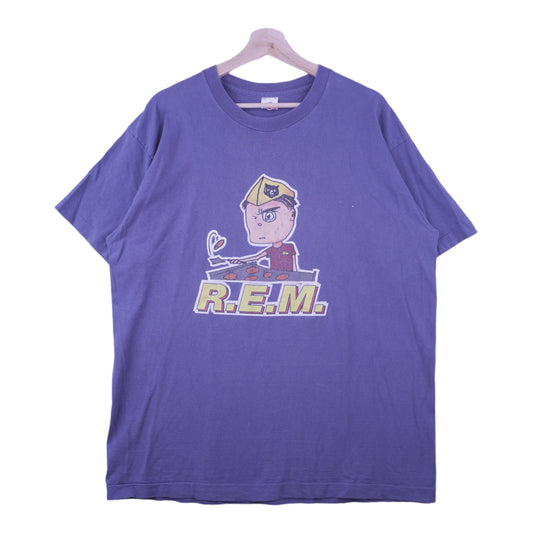90s R.E.M. Monster Album Band T-Shirt Blue XL