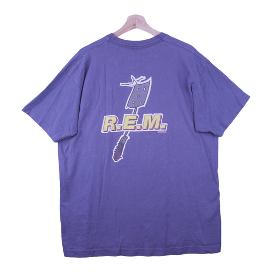 90s R.E.M. Monster Album Band T-Shirt Blue XL