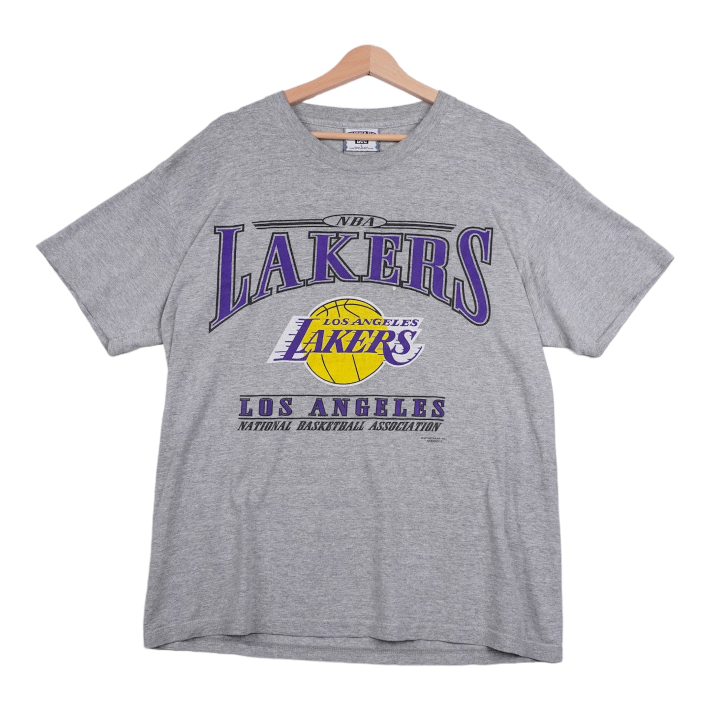 90s Lee Los Angeles Lakers T-shirt Grey Purple Gold L