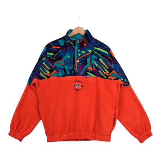 90s Fila Fleece Red Green M