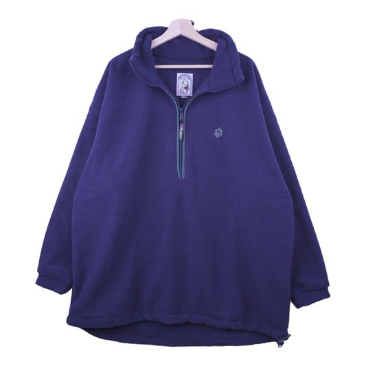 90s Jack Wolfskin Crazy Fleece Navy Blue XL