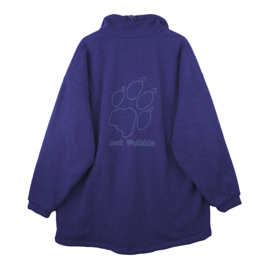 90s Jack Wolfskin Crazy Fleece Navy Blue XL