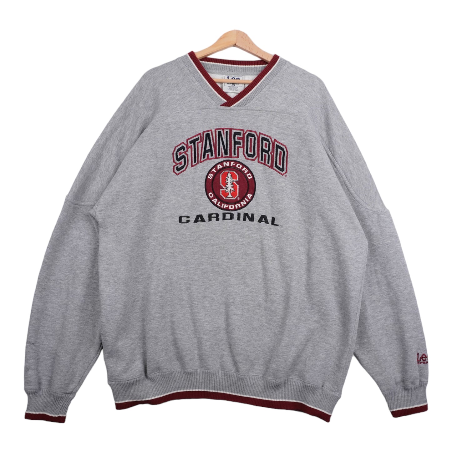 90s Lee Stanford University NCAA Sweatshirt Grey Red XL