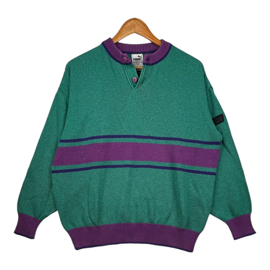 90s Puma Knit Green Purple