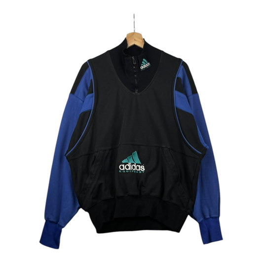 90s Adidas Equipment Sweatshirt Black Blue