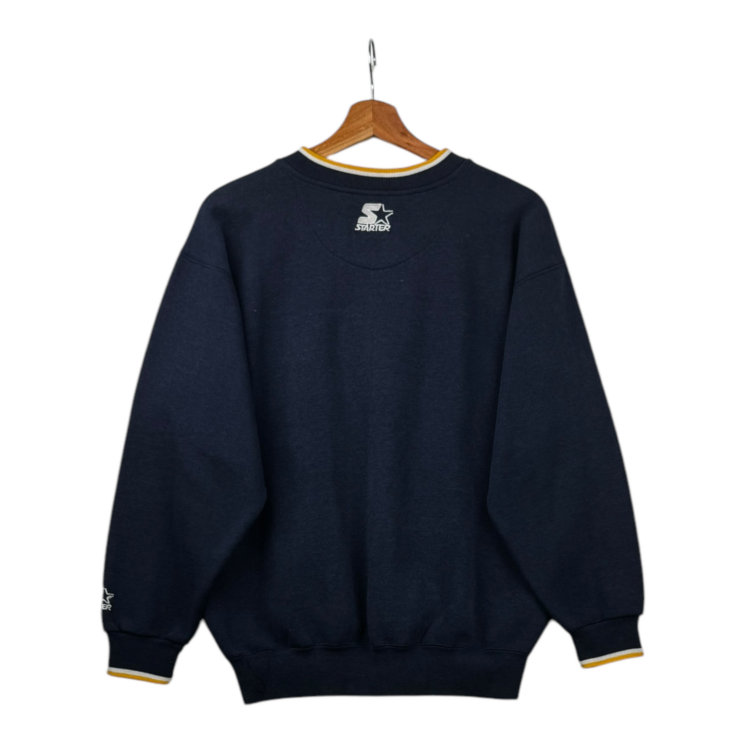 90s Starter Michigan Wolverines Sweatshirt Navy Yellow