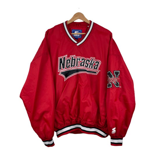 90s Starter Nebraska Huskers NCAA Pullover Red  XL