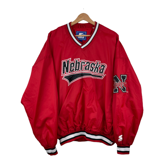 90s Starter Nebraska Huskers NCAA Pullover Red XL