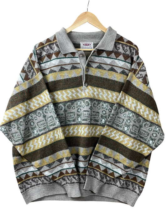 90s The right choice knit Beige XL