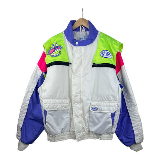 90s Blue Style Premier Dirt Demon Motocross Jacket White Purple M