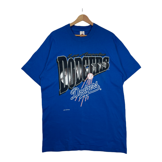 90s FOTL Los Angeles Dodgers MLB T-Shirt Blue  XL