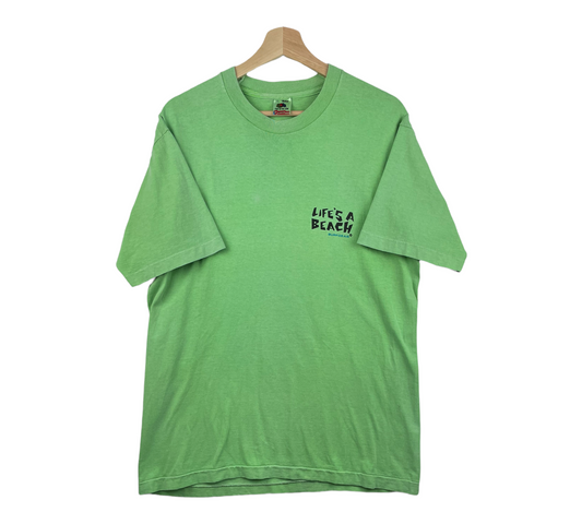 90s Fruit of the Loom Surf T-Shirt Green L