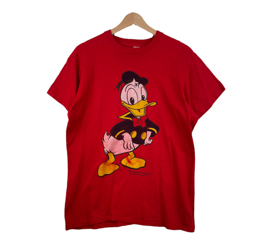90s Fruit of the loom Donald Duck Disney T-Shirt Red M