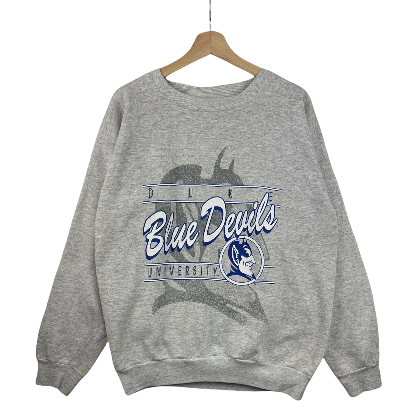 90s Tultex Duke Blue Devils NCAA Sweatshirt Grey  L