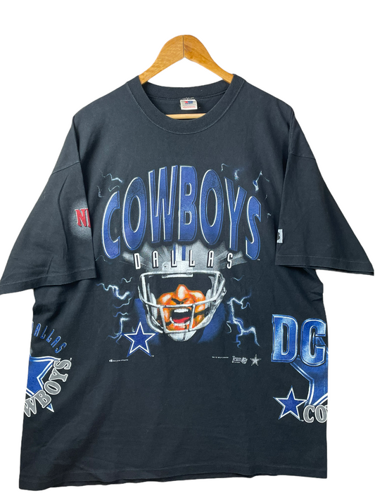 90s Dallas Cowboys NFL Bullet in Athletic T-shirt Black XL