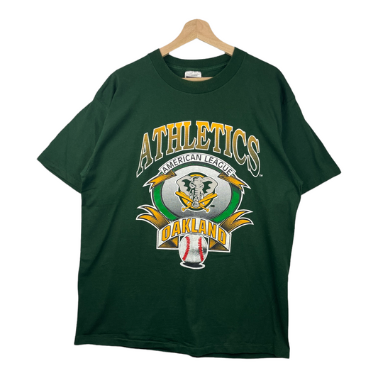 90s Tultex Oakland Athletics MLB T-Shirt Green XL