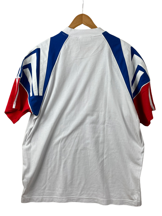 90s Adidas T-Shirt White Blue XL